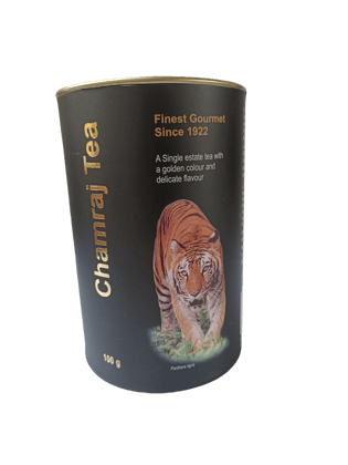 CHAMRAJ Tiger Tin 100 g | Pack of 1 | Total 100 g | Finest Gourmet Since 1922 | Chamraj Finest Nilgiri Tea