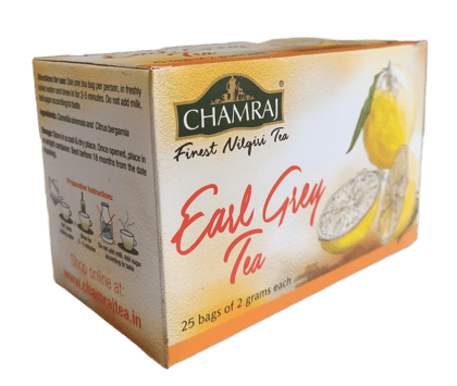 CHAMRAJ Earl Grey Tea | 25 Dip Bags of 2 grams each | Pack of 1 | Total 50 g | Finest Nilgiri Tea