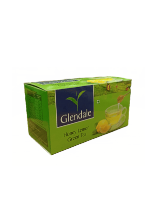 GLENDALE Honey Lemon Green Tea | 25 Enveloped Tea Bags | Pack of 1 | Total 25 Dip Tea Bags | High Grown Nilgiri Tea
