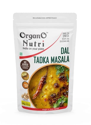 OrganoNutri Recipe Masala (Dal Tadka | 100g | Reclosable Eco Zipper Pouch)