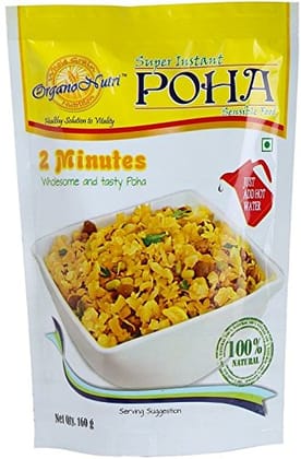 OrganoNutri - Super Instant Rice Poha - Instant Breakfast (5 Packs/ 800g)