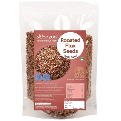 sUpazon Roasted Flax Seeds | Salted | Alsi for Eating | Premium Roast (400g)