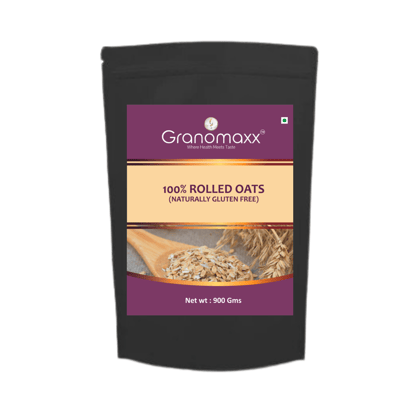 Granomaxx 100% Rolled Oats - Naturally Gluten Free - Diet Food For Weight Loss - Breakfast Cereal - Protein Oats - 900g