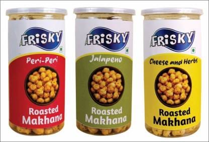 Frisky Roasted & Flavored Makhana- (Pack of 3, 75 g Each)