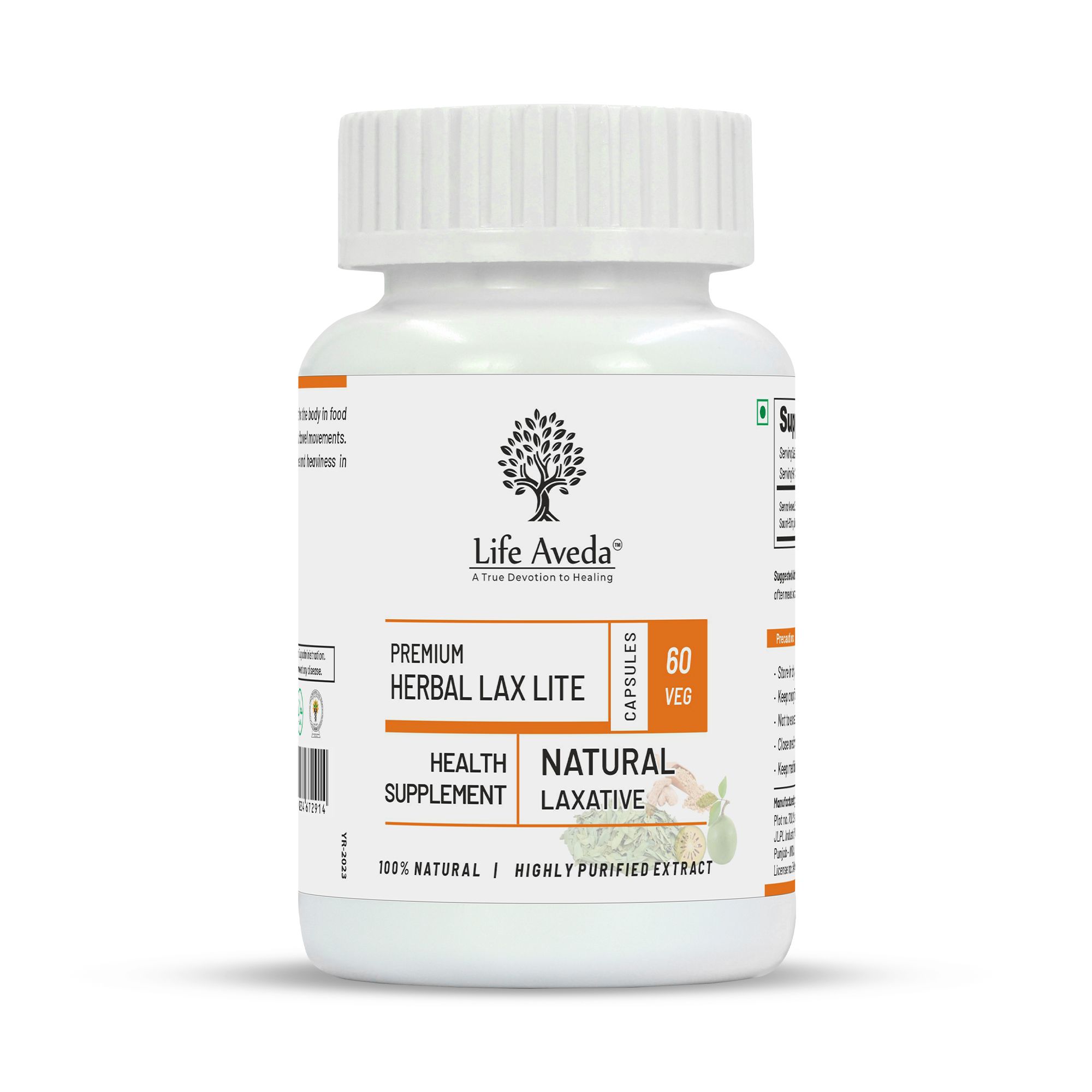 Life Aveda Herbal Lax Lite - 60 Capsules