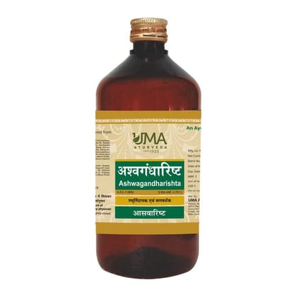 Uma Ayurveda Ashvagandharishta 450 ml Useful in Male Disorders General Wellness, Mental Wellness Product