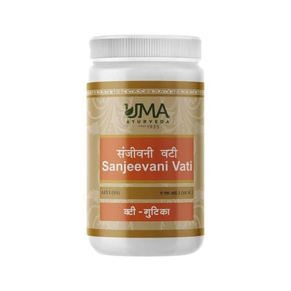 Uma Ayurveda Sanjeevani Vati Ayurvedic Tablets Useful in Digestive Health and Fever (1000 Tabs)