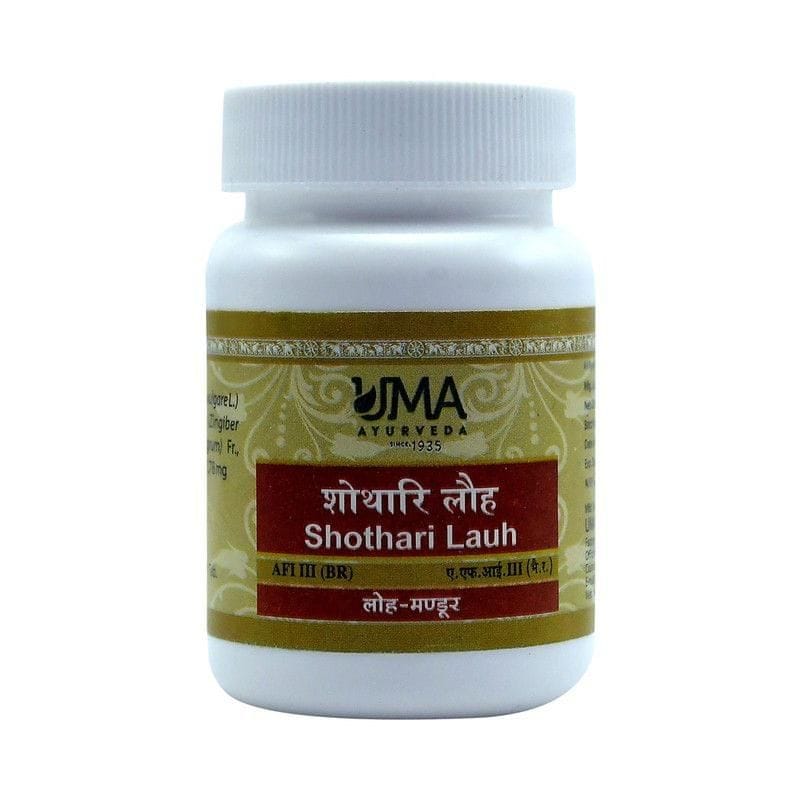 Uma Ayurveda Shothari Loh 40 Tab Useful in Bone, Joint and Muscle Care Deficiencies, Swelling, Anemia