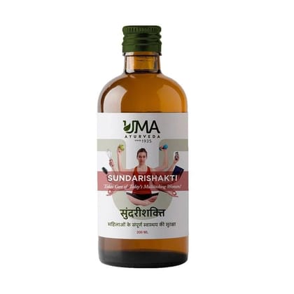 Uma Ayurveda Sundarishakti Natural Ayurvedic Syrup 200 Ml Useful in Female Disorders Skin Problems General Weakness Menstrual Disorder