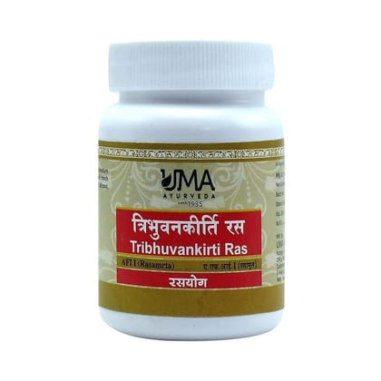 Uma Ayurveda Tribhuvan kirti Ras 40 Tab Useful in Digestive Health Fever