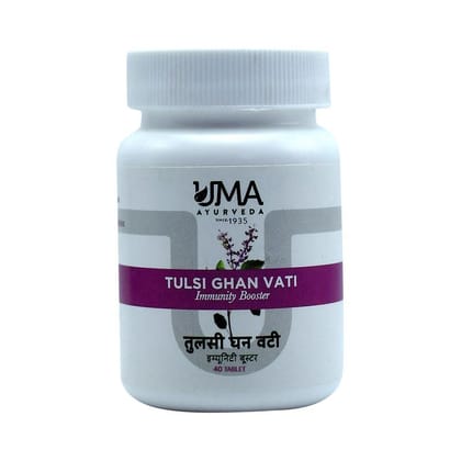 Uma Ayurveda Tulsi Ghan Vati 40 Tab Useful in Common Cold Cough, Digestive Health, Respiratory Care