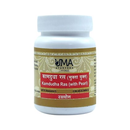 Uma Ayurveda Kamdudha Ras (With Pearl) 80 Tab Useful in Female Disorders Digestive Health