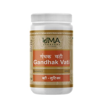 Uma Ayurveda Gandhak Vati (Raj Vati) 1000 Tab Useful in Digestive Health