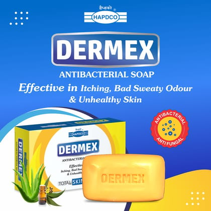 HAPDCO Dermex Anti Bacterial Soap Effective In Itching , Bad Sweaty odour & unhealthy skin