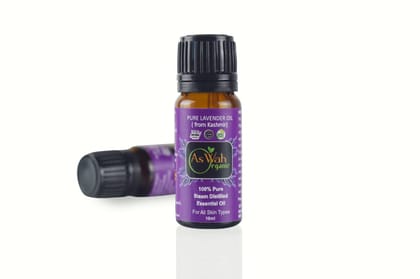 Aswah Organic Kashmiri Lavender Essential Oil 10ml For Skin Care and Hair Growth 100% Pure and Natural Therapeutic Grade