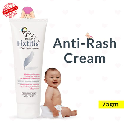 Fixderma Fixtitis Anti Rash Cream for Rashes, Diaper Rash, Heat Rash