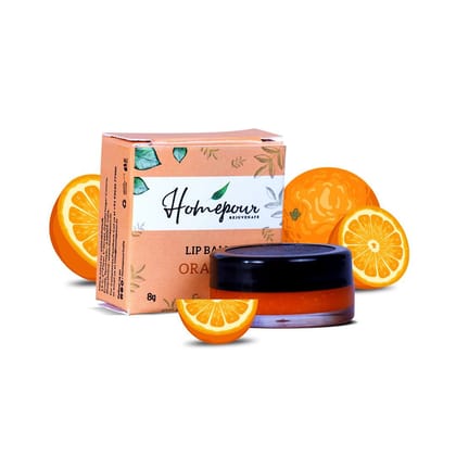 Homepour, Orange Lip Balm, 8g - Handmade Lip Balm