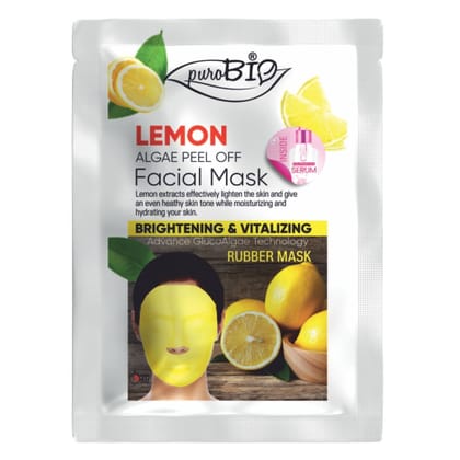 Purobio Lemon Glucoalgae Peel Off Facial Mask Kit