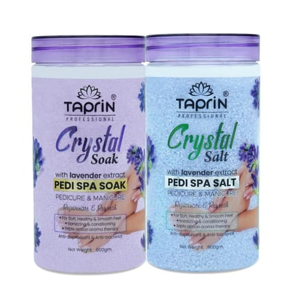 Taprin Pedi spa Soak & Meni spa salt with Lavender extract (600+900)g | For Soft, Healthy & Smooth feet