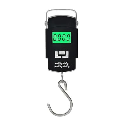 Electronic Portable Hook Type Digital LED Screen Luggage Weighing Scale (Black, 50 kg/110 Lb)