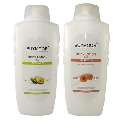 BUYMOOR Avocado & Marigold Deep Nourishing Skin Brightening Body Lotion Men & Women 1300 ML(Pack Of 2).