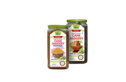 Bebe Jaggery & Jaggery Powder Best Fresh & Natural Healthy Whole Organic (Pack of 750gX 2 Pcs)