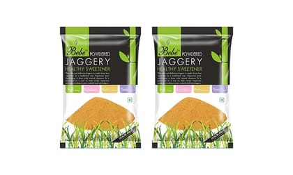 BEBE Jaggery Powder - 800 gms (Pack of 2) | Sugarcane Jaggery Powder |Natural Jaggery/sweetner, Sakkar| No Chemicals, No Preservatives, No Artificial Colours | Traditionally made , Traditional Kolhu made | Best source of Energy.