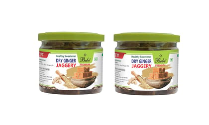 BEBE Premium Dry Ginger/Sonth Jaggery, Gur 400gm (200g X 2 Pcs)