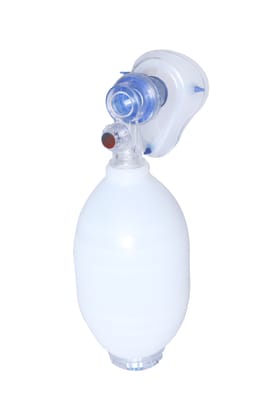 FAIRBIZPS Manual Resuscitator Ambu Bag - with Self Inflating Bag, Face Mask for Adults, Oxygen Reservoir Bag 2.6 L & Oxygen Tube 1.8 m, CPR First Aid Training Kit, Use in Hospital, Clinic and Home