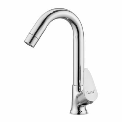 Liva Swan Neck with Small (12 inches) Round Swivel Spout Brass Faucet - by Ruhe®