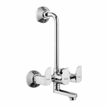 Pristine Wall Mixer Brass Faucet with L Bend - by Ruhe®