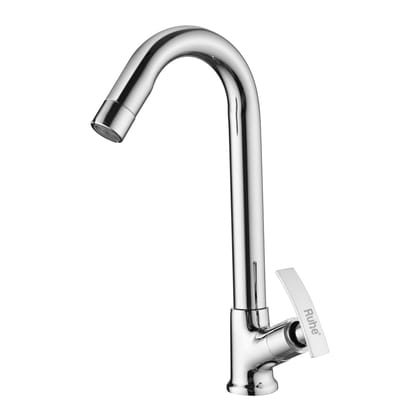 Clarion Swan Neck Brass Faucet with Small (12 inches) Round Swivel Spout - by Ruhe®