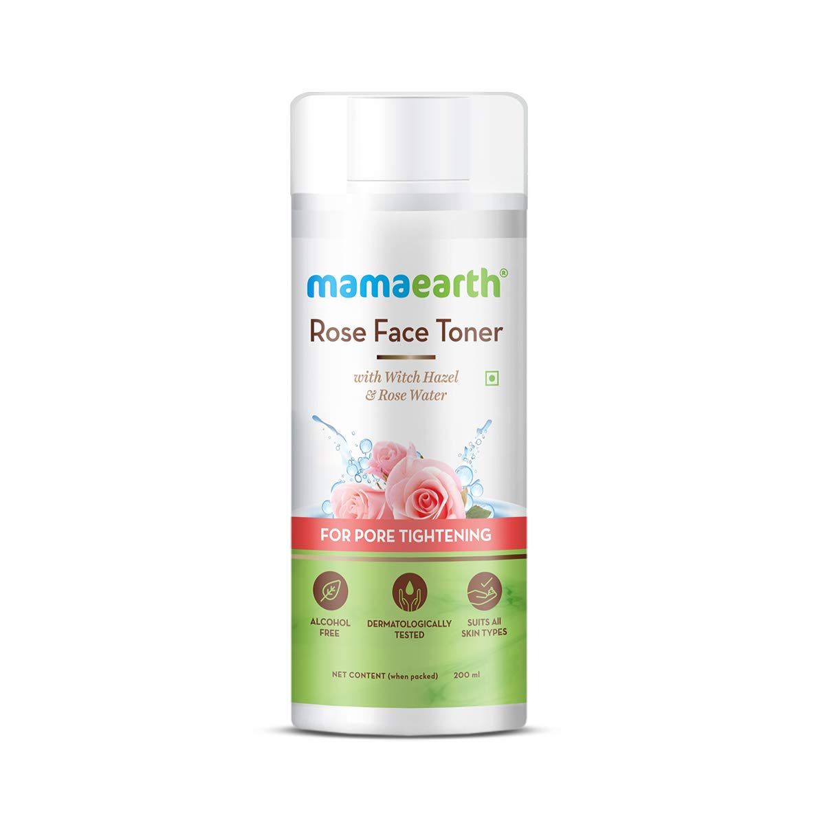 Mamaearth Rose Water Face liquid Face Toner with Witch Hazel & Rose Water for Pore Tightening - 200ml
