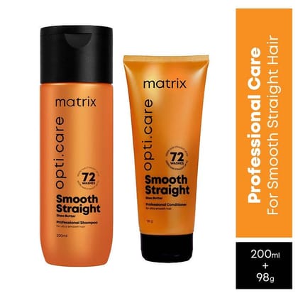 Matrix Opti Care Professional Ultra Smoothing 2-Step Regime - (Shampoo 200ml + Conditioner 98g ) Pack of 2