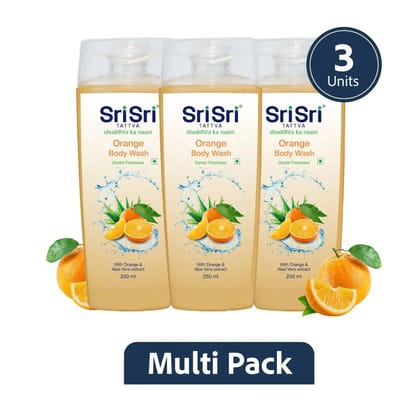 Orange Body Wash For Gentle Freshness, 250 ml - Pack of 3