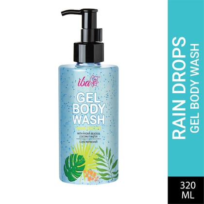 Iba Rain Drops Gel Body Wash, 320 ml l No Parabens No Sulfates l For Cleansing & Tan Removal