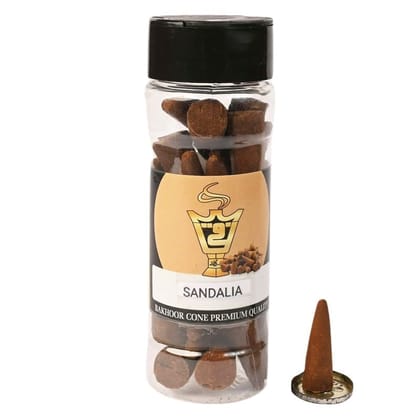 alNaqiSANDALIA cones-50 gm |Incense Cones| Organic Incense Cones| 100% Natural and Charcoal Free Cones for Room |(20 conesin a Pack) Floral Fragrance