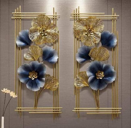 SRF Handicrafts Metal Iris Frame Wall Decor Wall Hanging Multicolour Wall Art Perfect For Living Room, Bedroom, Home, Hotel "Size:35X15 Inches".