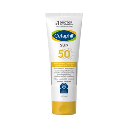 Cetaphil Sun SPF 50 Sunscreen, Very High Protection Light Gel, Water Resistant, Vitamin E, 50 ml