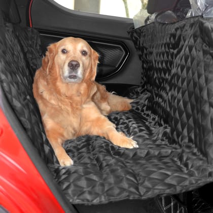 Tails To Tell Dog Car Seat Cover Waterproof & Scratch Proof & Nonslip Back Seat Cover Bucket Pet Seat Cover  (Black Waterproof)