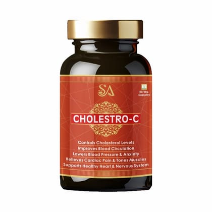 CHOLESTRO-C (Ayurvedic Supplements For Helps Blood Cholesterol & Sugar Level, A Powerful Blend Of Natural Ingredients Extra Strength Formula)