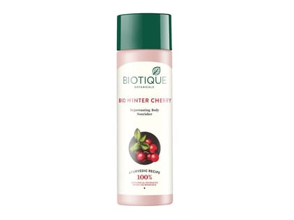 Biotique Winter Cherry Rejuvenating Body Lotion | Moisturizes and Hydrates the Skin | Prevents Ageing, Wrinkles and Dark Spots| 100% Botanical Extracts| Suitable for All Skin Types | 190ml