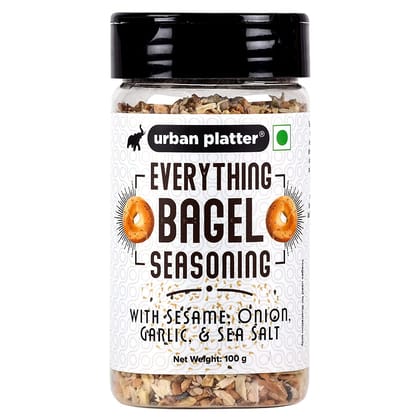 Urban Platter Everything Bagel Seasoning, 100g (Classic American Seasoning Blend with Onion Flakes, Garlic, Sesame Seeds and Pink Salt | Season toasts, breads and salads)