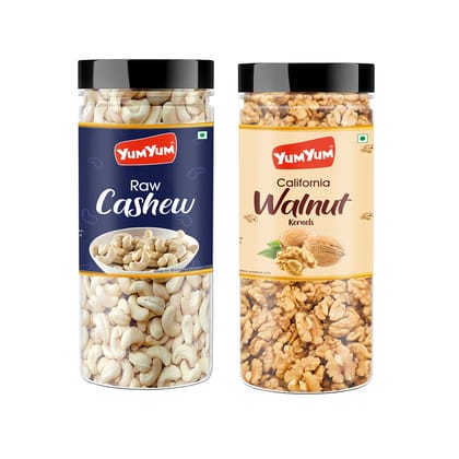 Yum Yum Cashews (Kaju) & Walnut Kernels (Akhrot Giri) 300g (2x 150g)