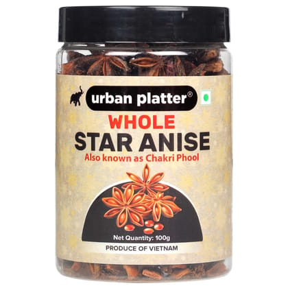 Urban Platter Asian Star Anise (Chakri Phool), 100g (Highly Aromatic, Imported from Vietnam)