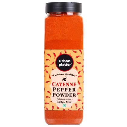 Urban Platter Cayenne Pepper Powder, [Spicy & Smoky Pepper Powder] (400g)
