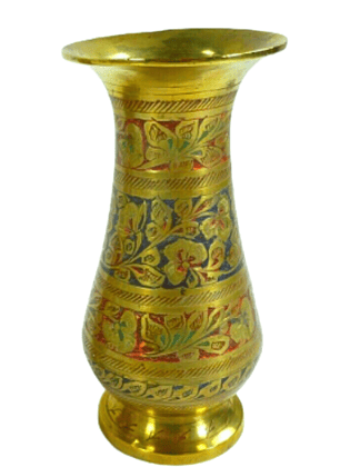 Buyerwell Brass Vase Handcaved