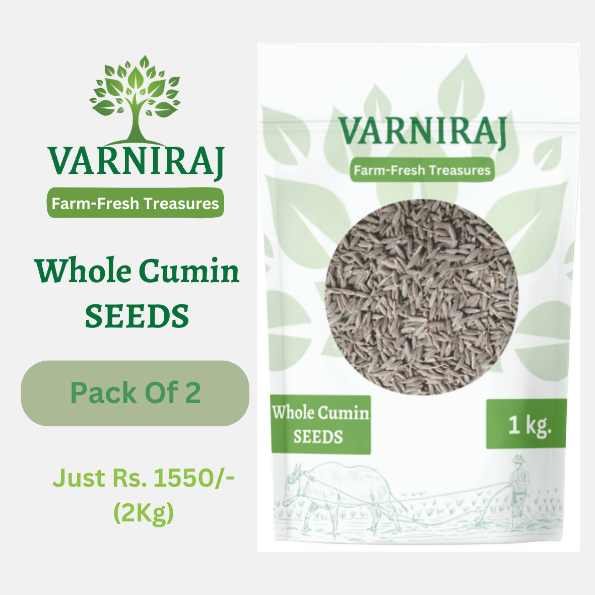 Whole Cumin Seeds | Pack of 2