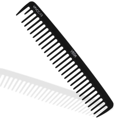 Vega Professional Detangling Comb (Carbon Anti-Static Black Line Hair Comb)(VPVCC-15)