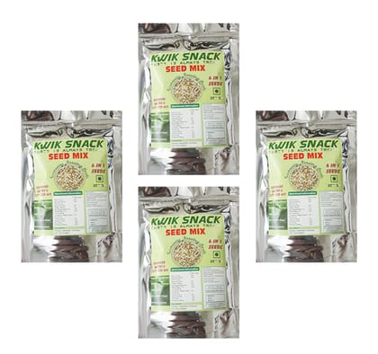KWIK SNACK Combo Pack of 4 - 6 in 1 Seeds Mix (250 GM Each) 4 X 250 GM =1 KG